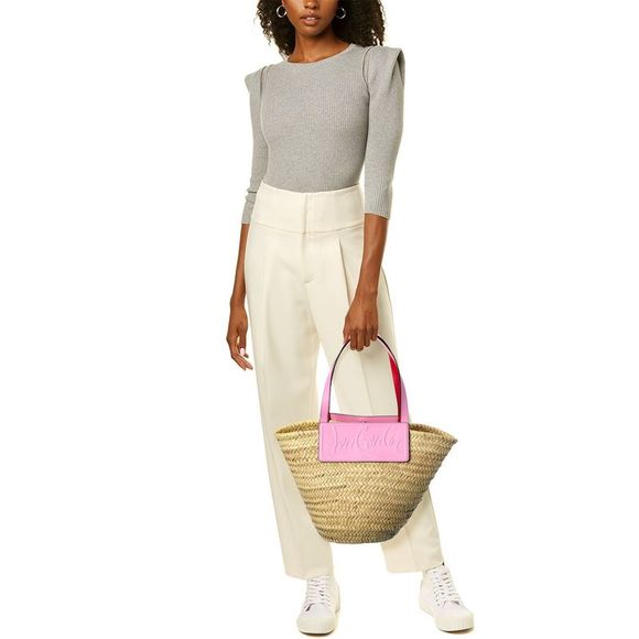 Christian Louboutin Loubishore Straw & Leather Tote - Picture 4 of 4